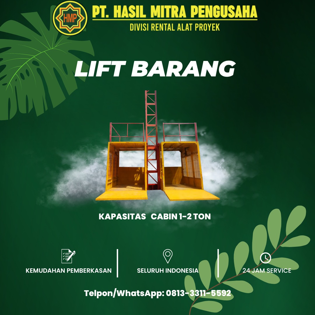 Sewa Lift Barang ( 0813-3312-5592) Anang