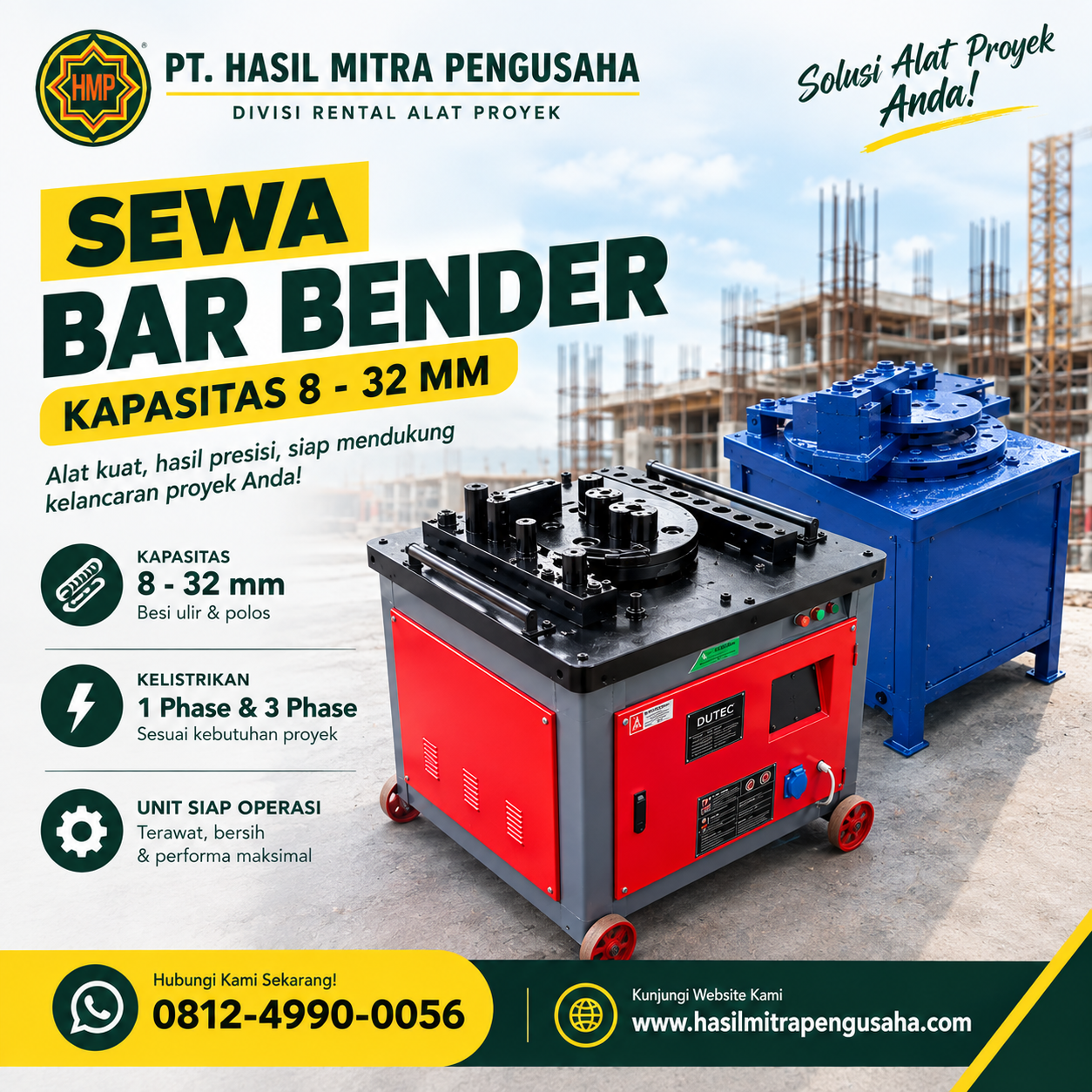 Sewa Bar Bender Badung 8-32 mm