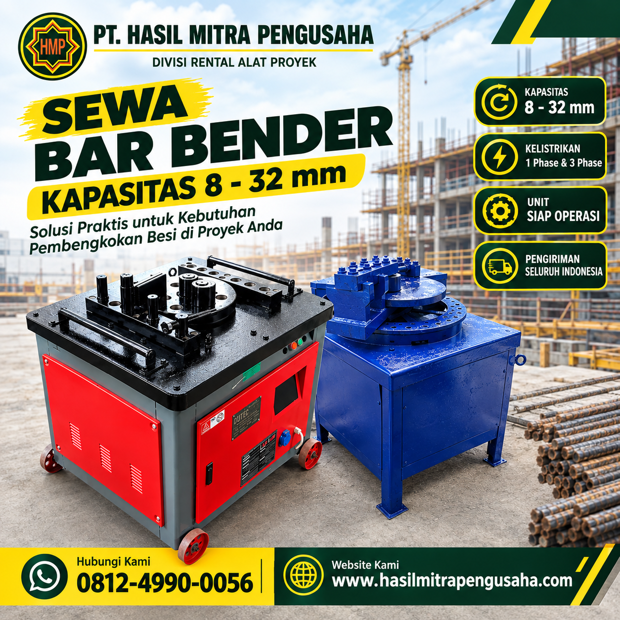 Sewa Bar Bender Lombok Utara 8-32 mm